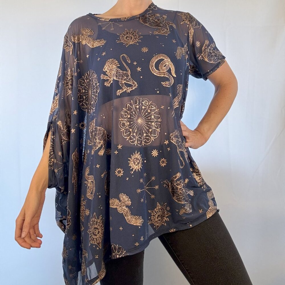 Blackmilk Harry Potter Magic Sky Sheer Super Drape Top